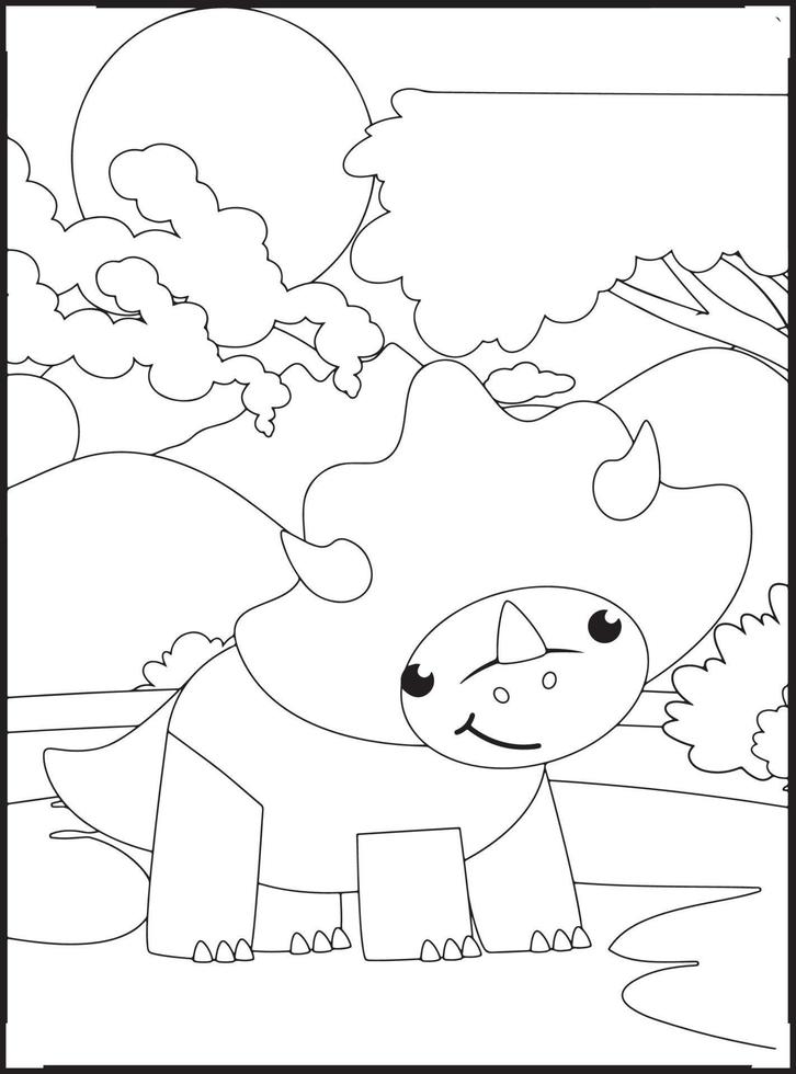Dinosaur Coloring Pages for kids vector