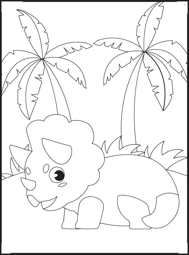 Dinosaur Coloring Pages for kids vector