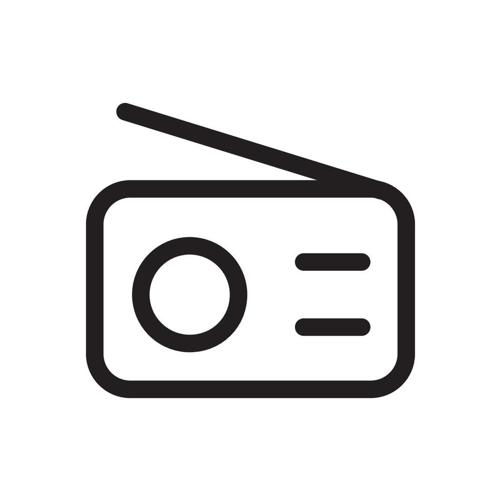 icono de reproductor de audio de radio vector