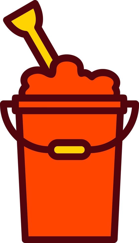 Sand Bucket Vector Icon