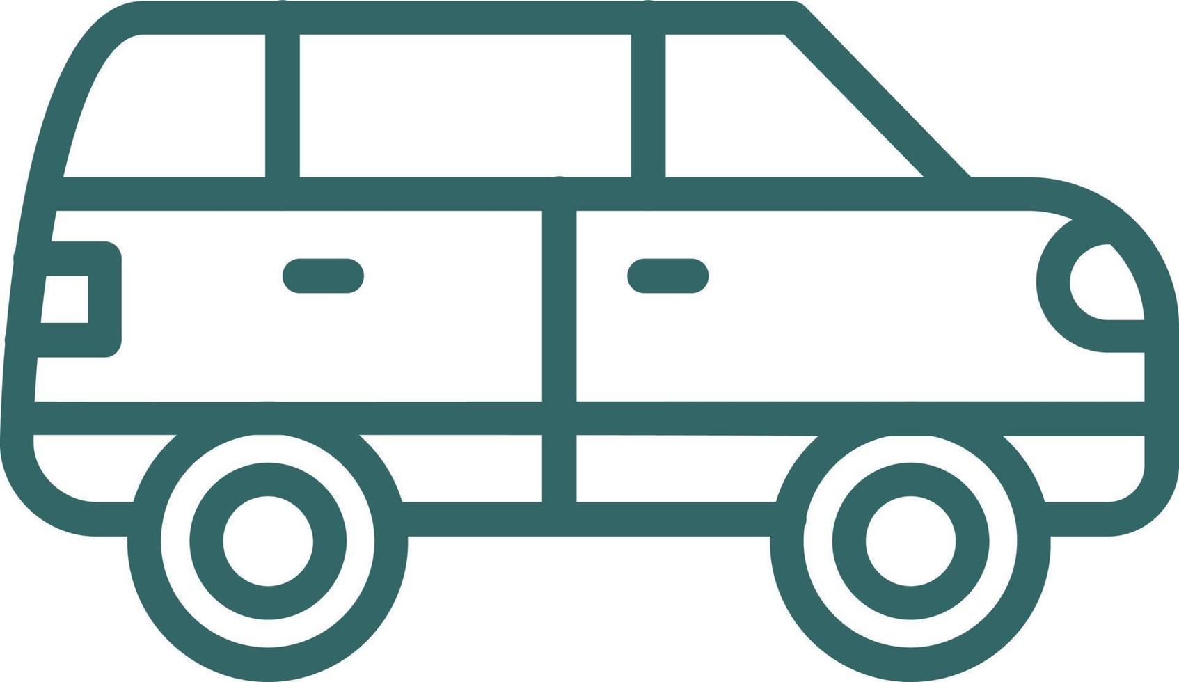 icono de vector de mini furgoneta