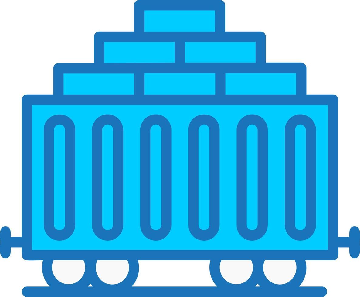 icono de vector de tren de carga