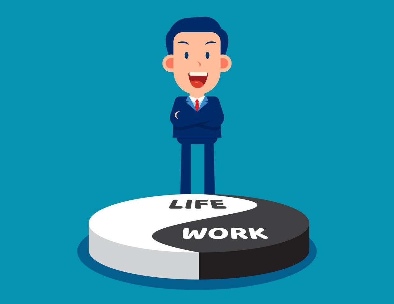 Advice about work-life balance. Equilibrium concept. vector