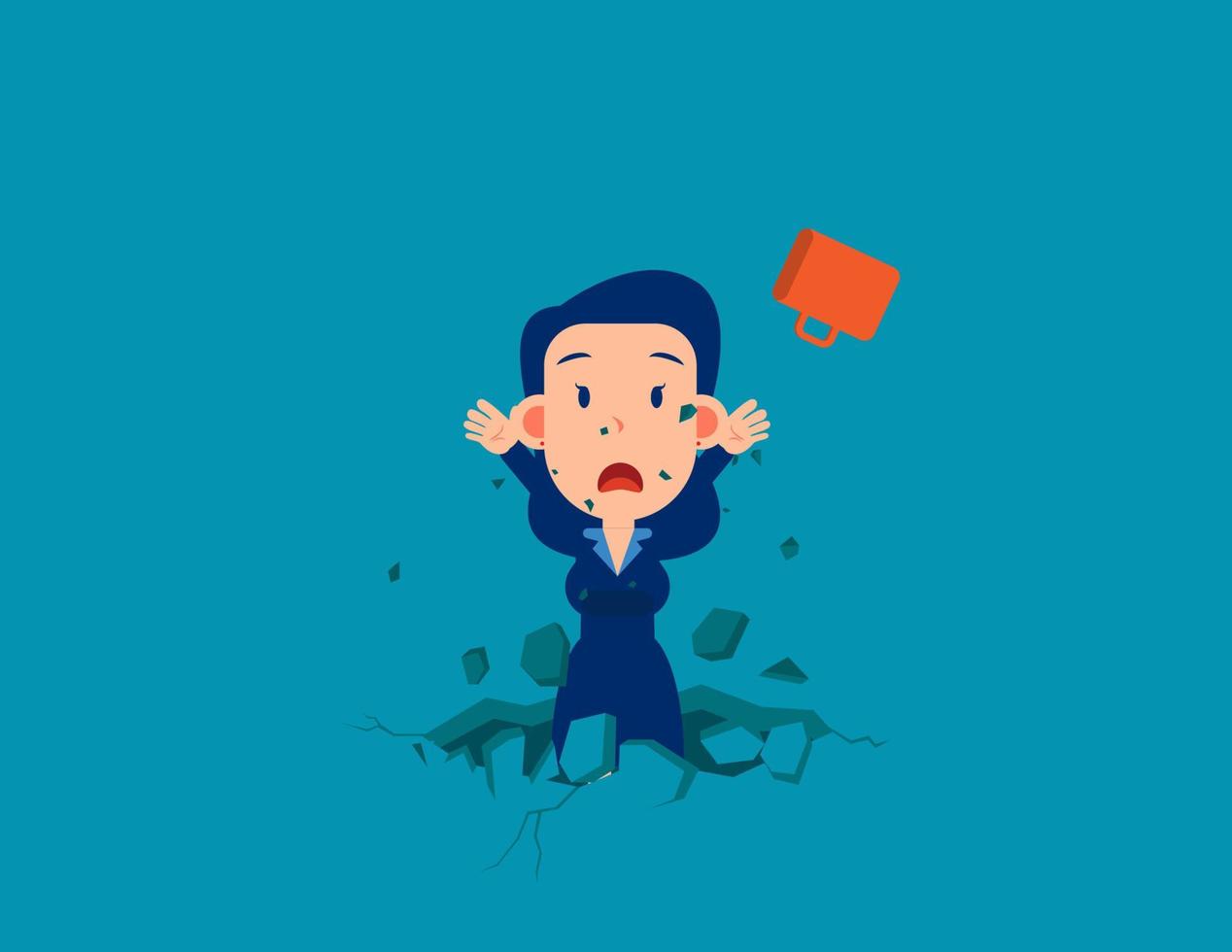 The trap. Fall into a trap.Concept business vector illustration.