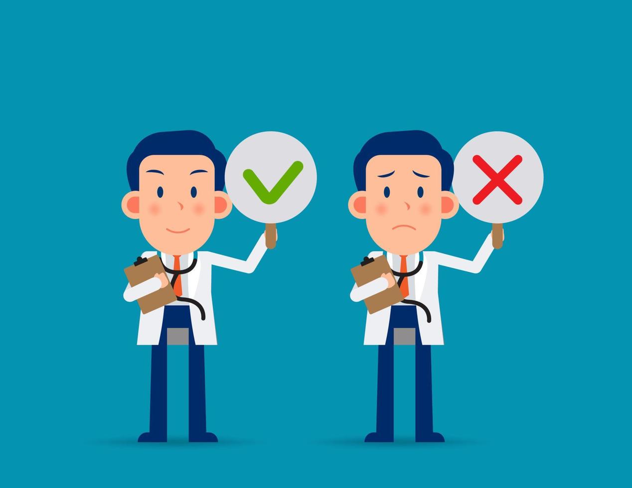 Vector illustration in Doctor character cartoon