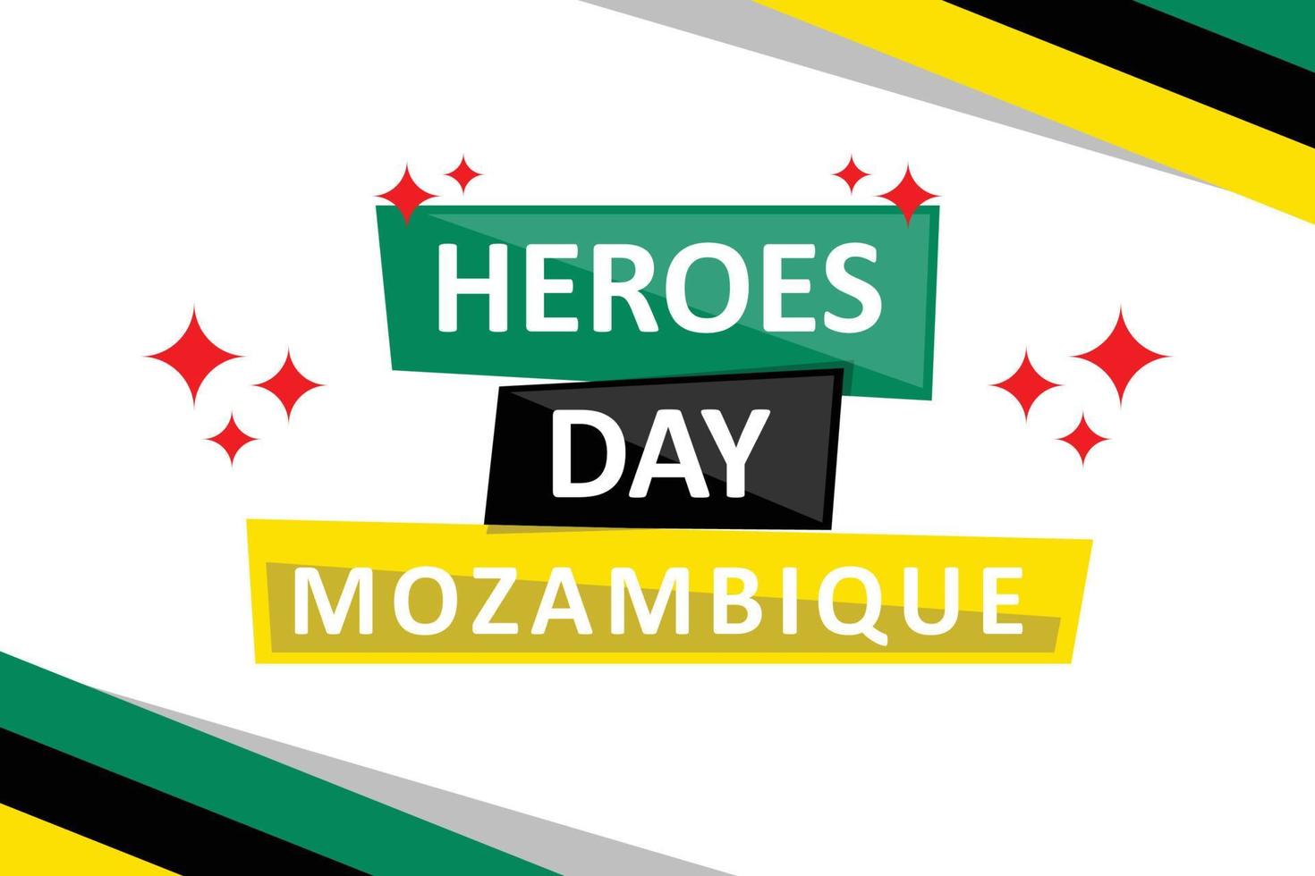 Heroes Day Mozambique background. vector