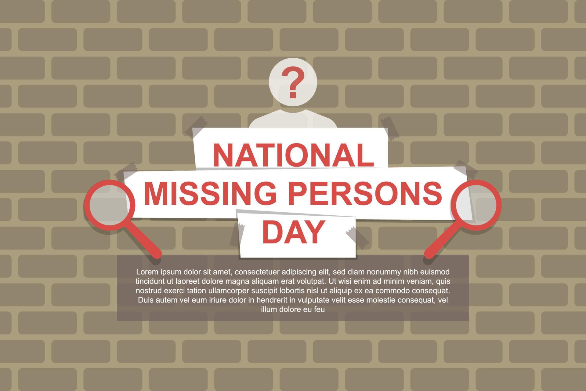 National Missing Persons Day background. 17124968 Vector Art at Vecteezy