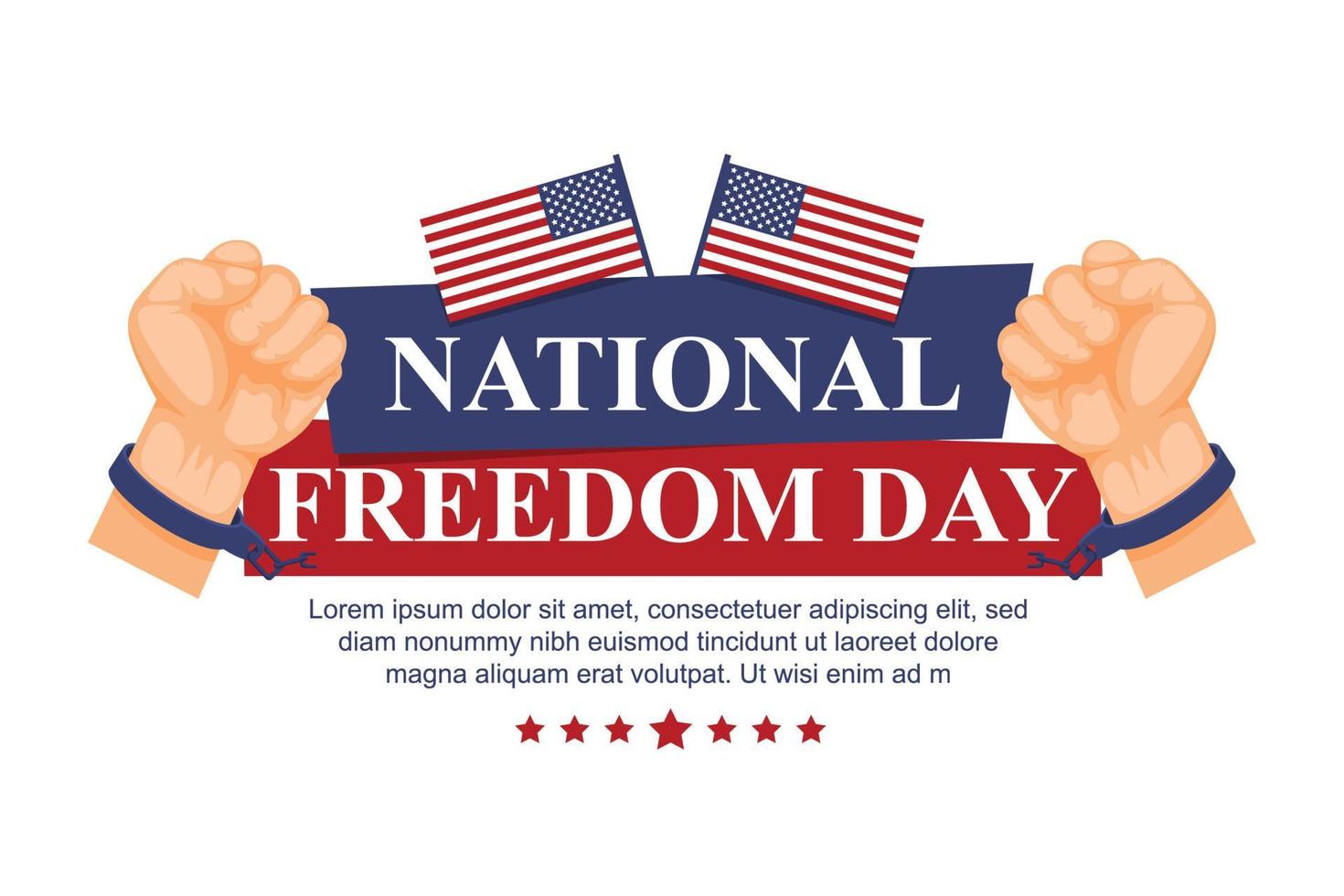 National Freedom Day background. vector
