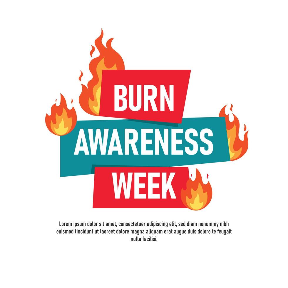 Burn Awareness Week background. vector