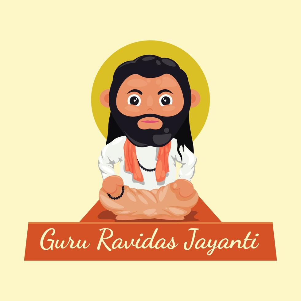 antecedentes de gurú ravidas jayanti. vector