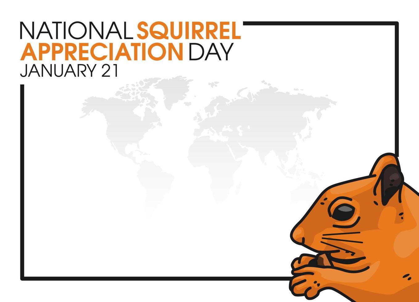 vector graphic of national squirrel appreciation day good for national