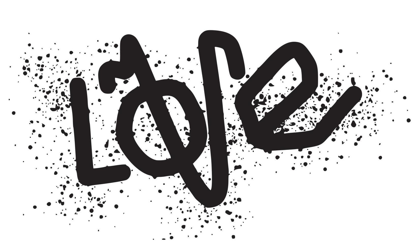 Spray Painted Graffiti love Word Sprayed isolated with a white background. graffiti font love. vector