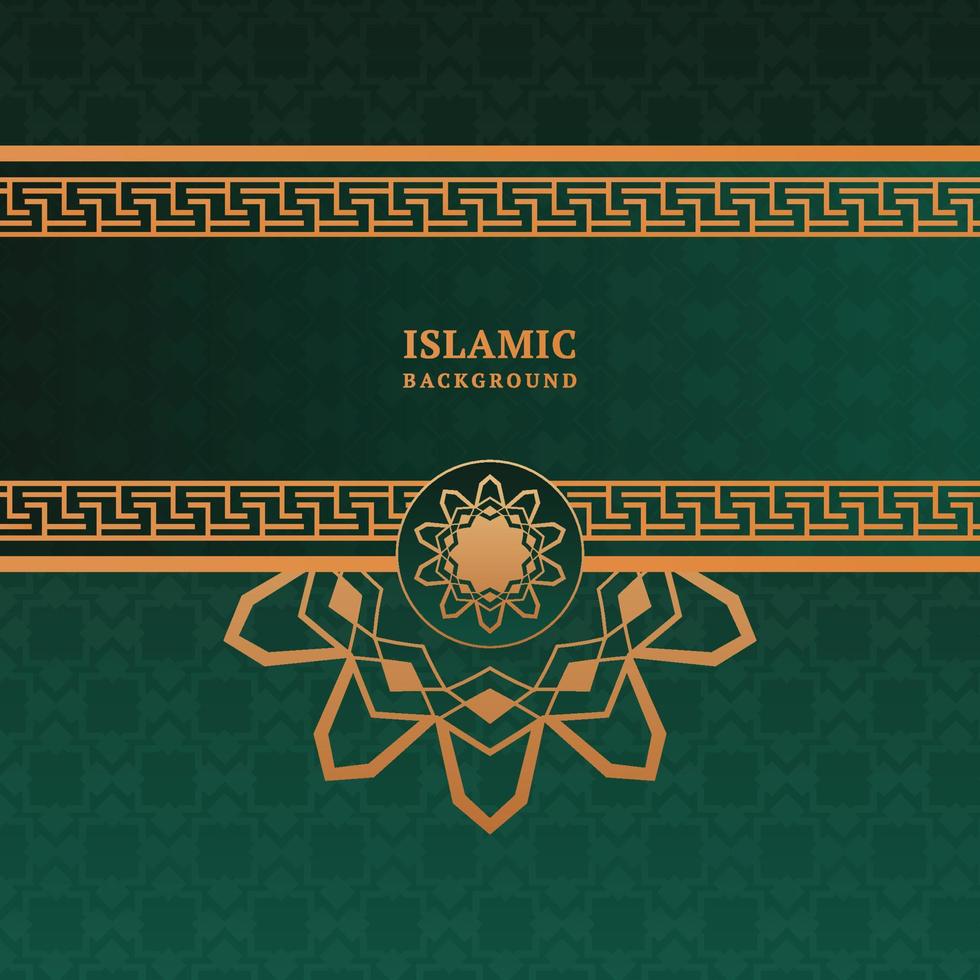 Islamic Pattern Design Background with Geometric Mandala Border Art vector