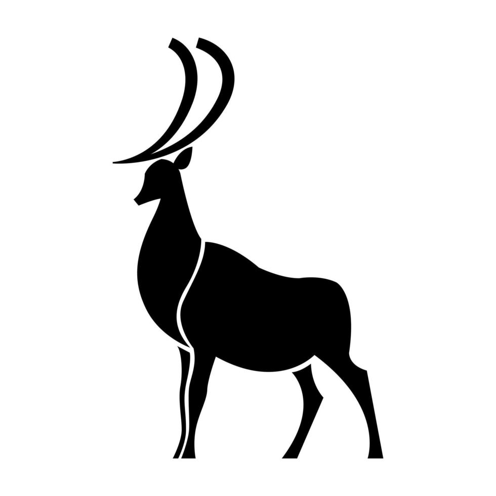 silueta de un ciervo. dibujo estilizado. vector