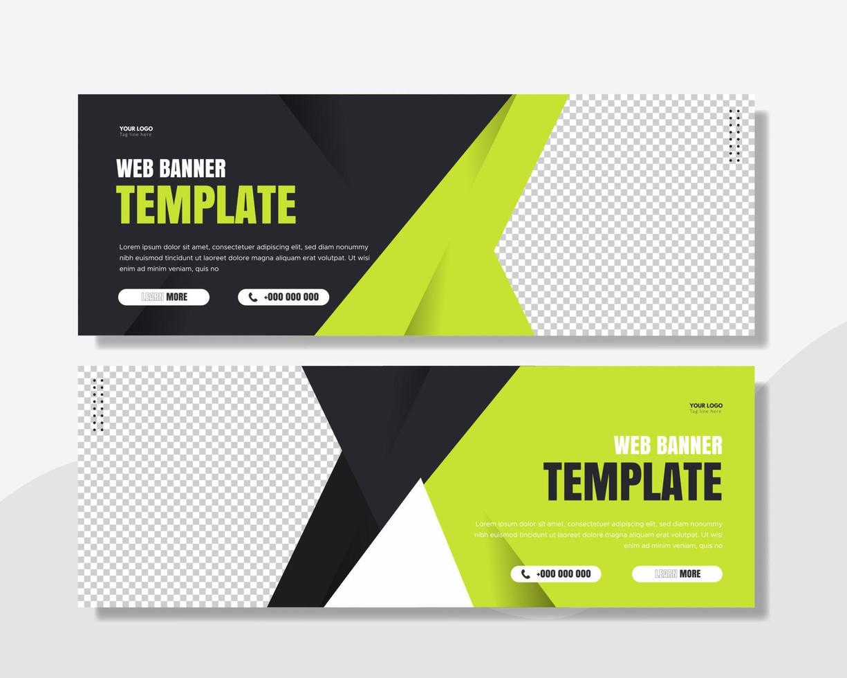 Digital social media cover web banner template vector