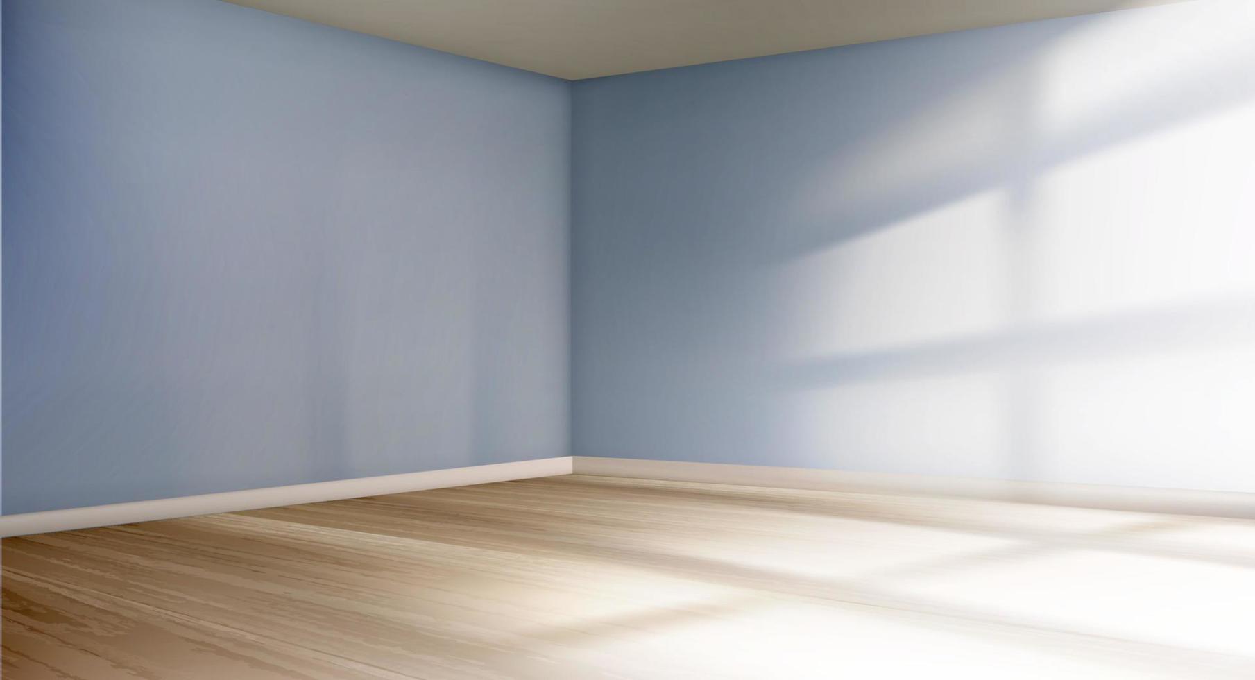 Empty room corner with light and shadows vector