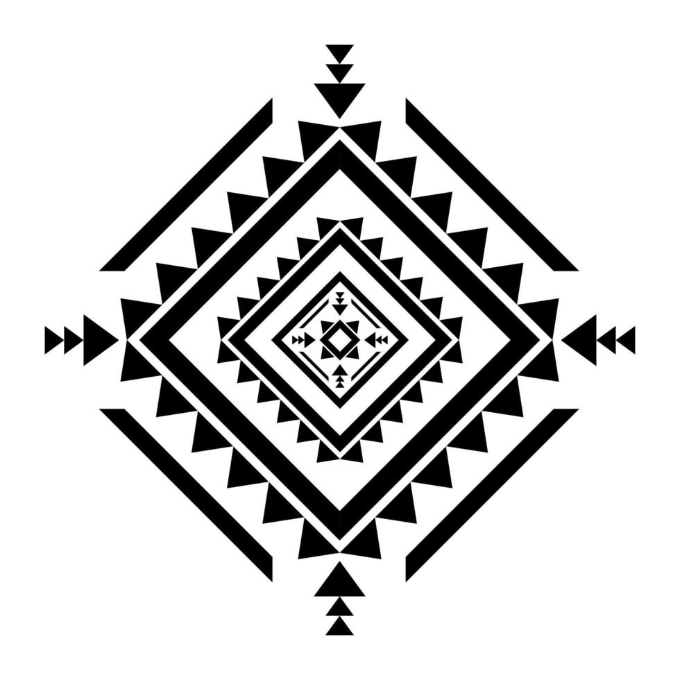 Geometric ethnic pattern art. American, Mexican style. Background Aztec tribal ornament. Design for fabric, clothing, textile, logo, symbol. vector