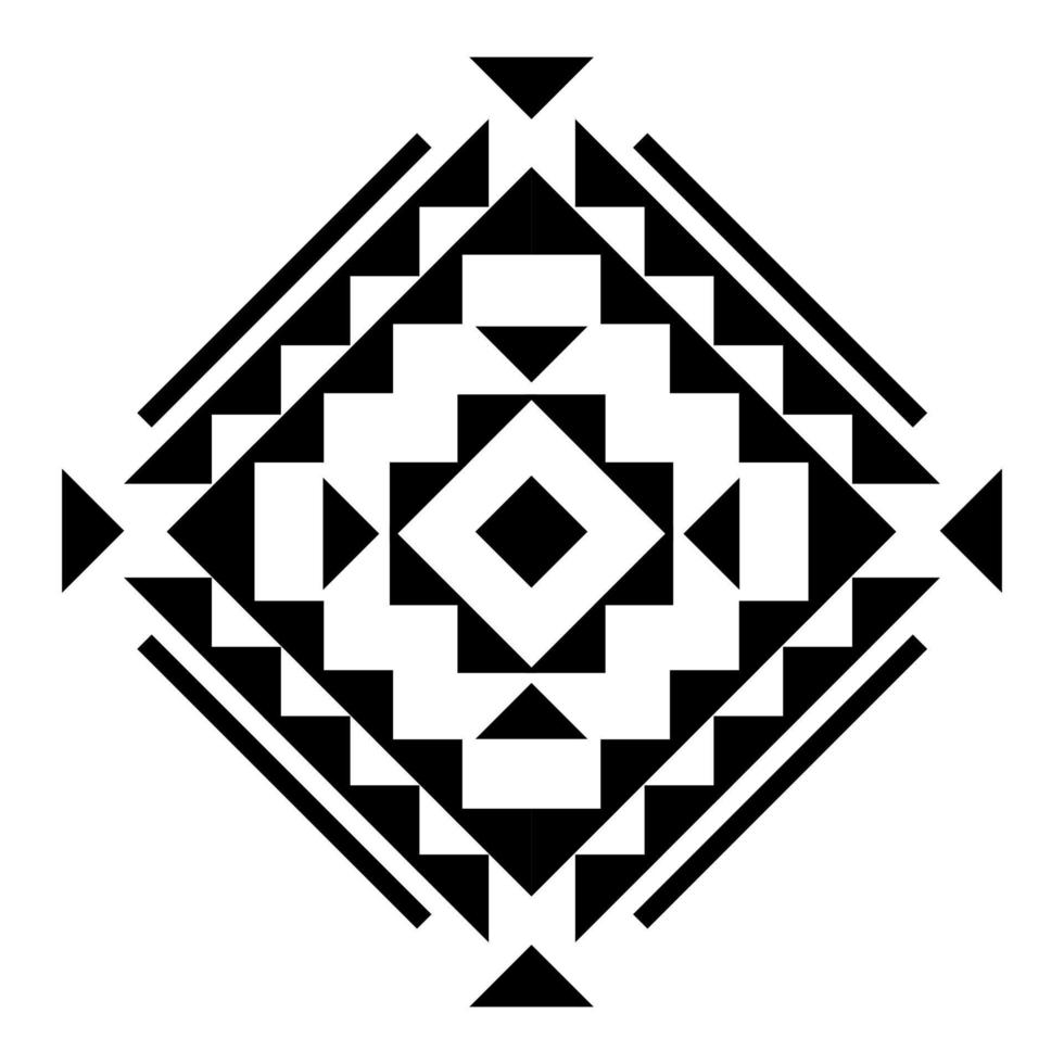 Geometric ethnic pattern art. American, Mexican style. Background Aztec tribal ornament. Design for fabric, clothing, textile, logo, symbol. vector