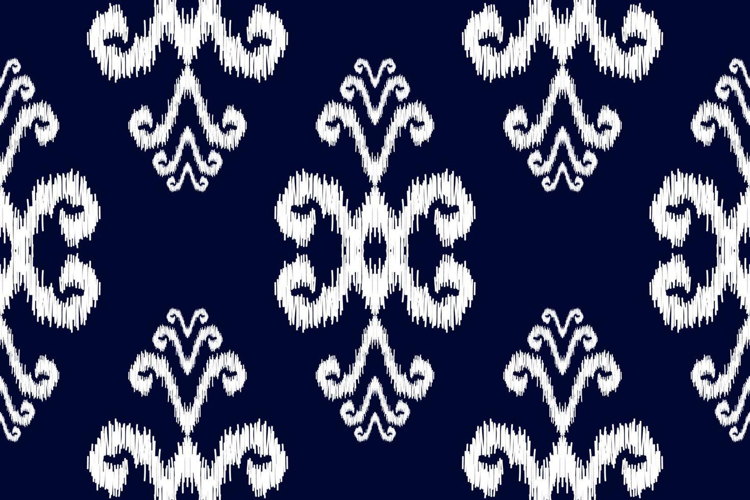 arte abstracto étnico ikat. patrón sin costuras en tribal. estampado de adornos geométricos aztecas. vector