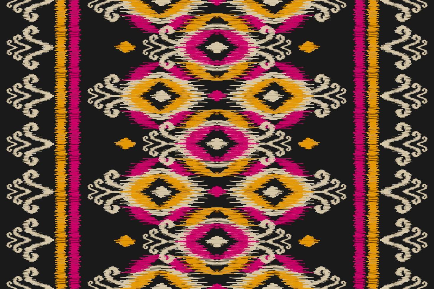 Carpet ethnic ikat pattern art. Geometric ethnic ikat seamless pattern in tribal. Mexican style. vector