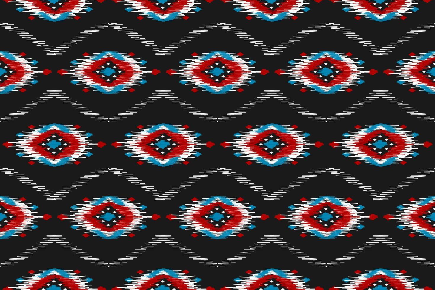 Ethnic ikat seamless pattern in tribal. Aztec geometric ethnic ornament print. Ikat pattern style. vector