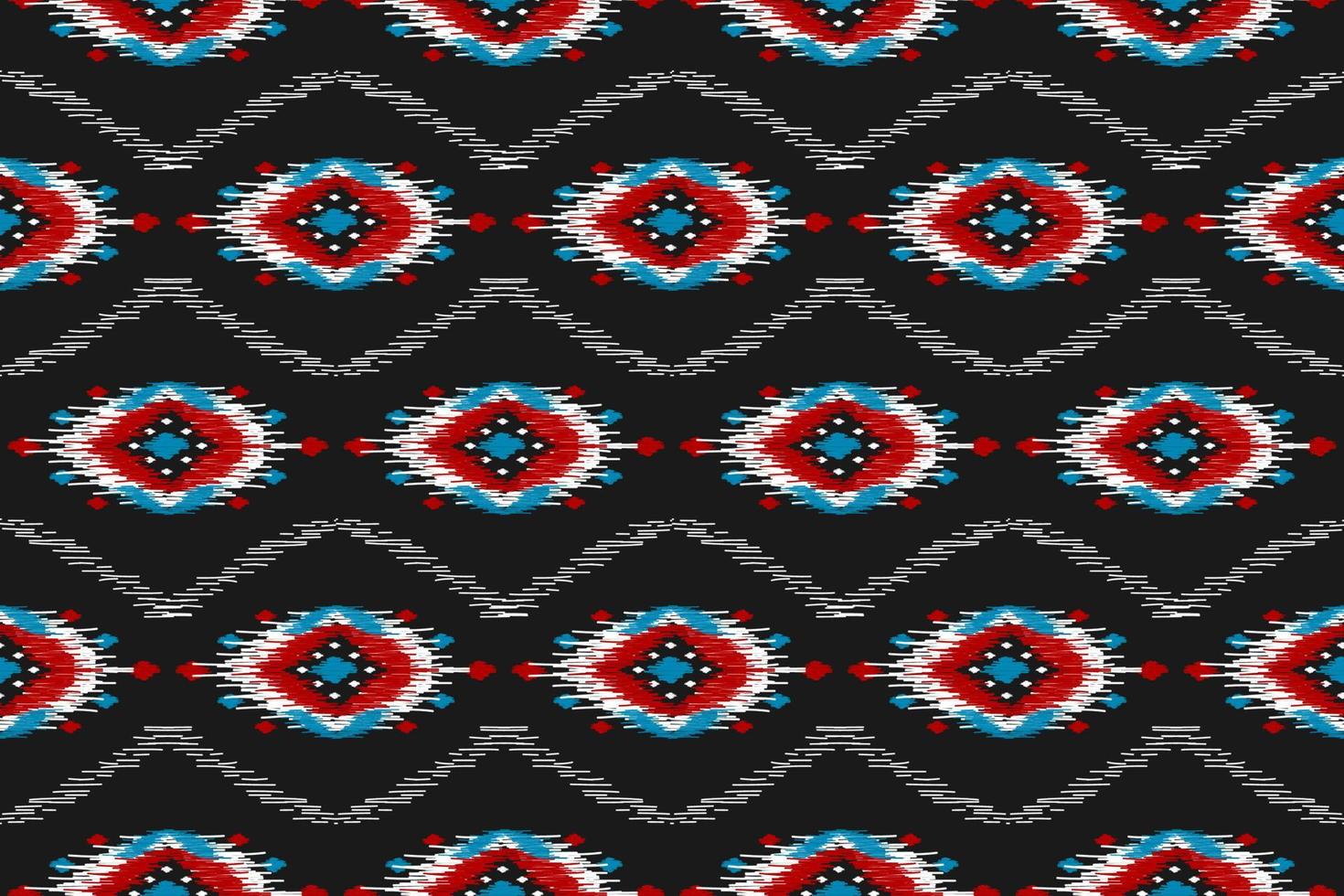 Ethnic ikat seamless pattern in tribal. Aztec geometric ethnic ornament print. Ikat pattern style. vector