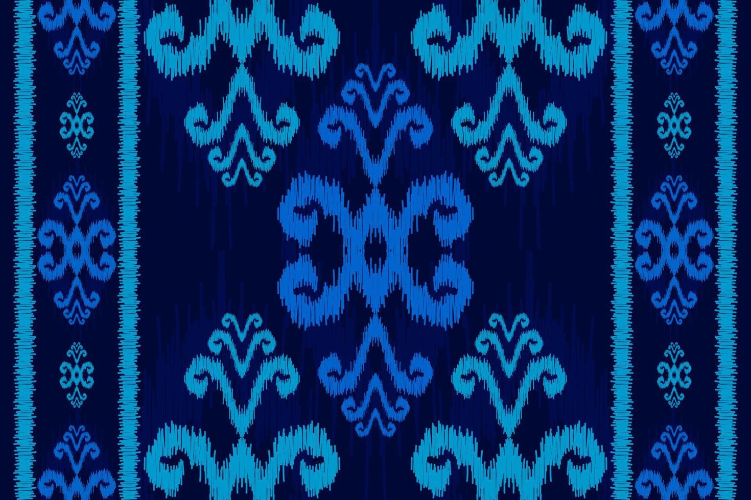 Ethnic ikat seamless pattern in tribal. Aztec geometric ethnic ornament print. Ikat pattern style. vector