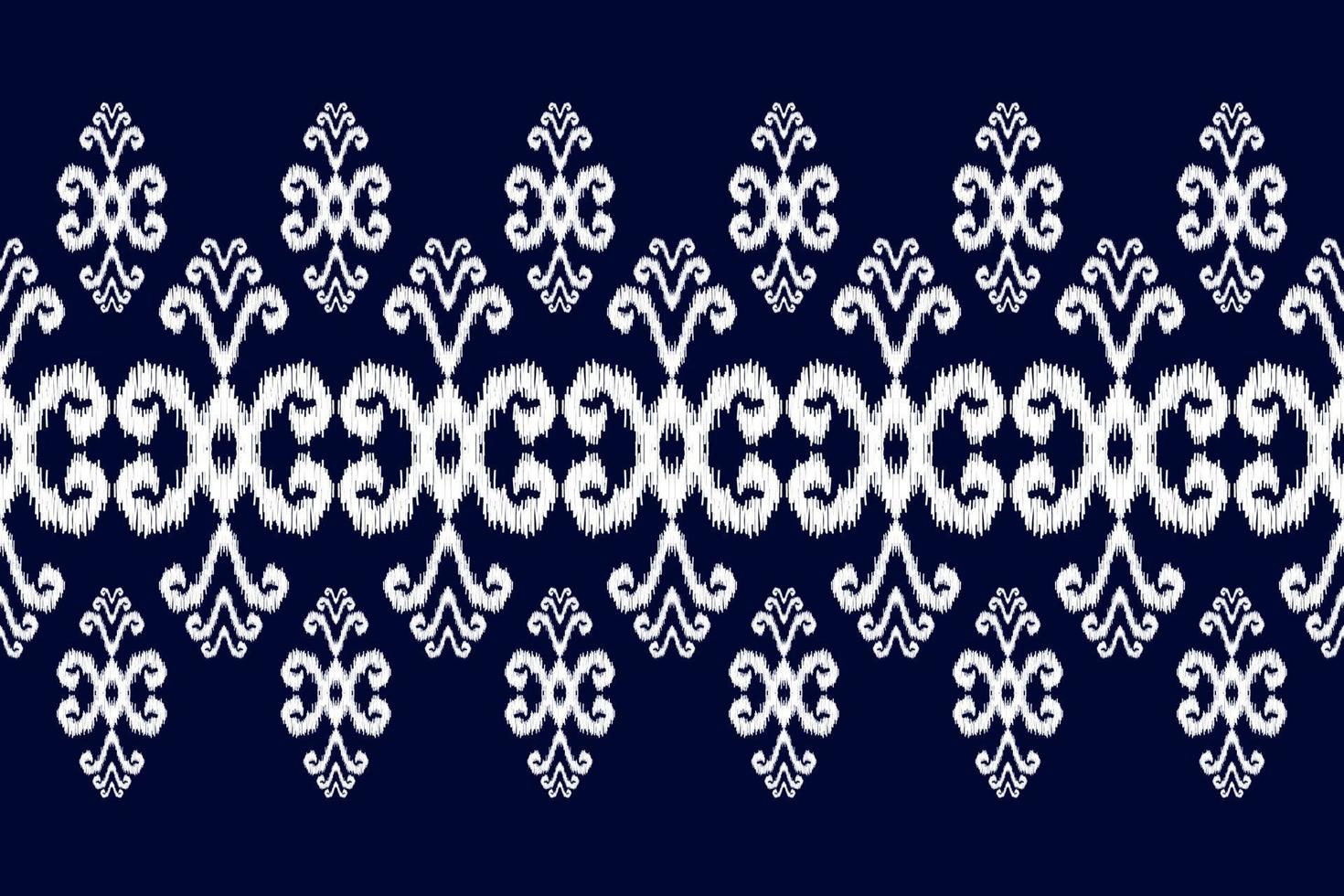 Fabric ikat pattern art. Geometric ethnic seamless pattern traditional. American, Mexican style. vector