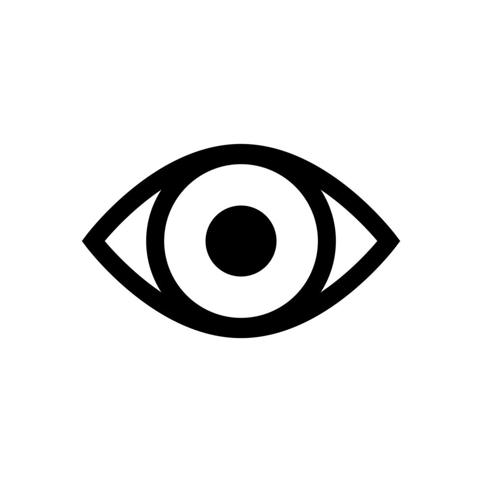 Linear eye icon. Bold line. Vector illustration