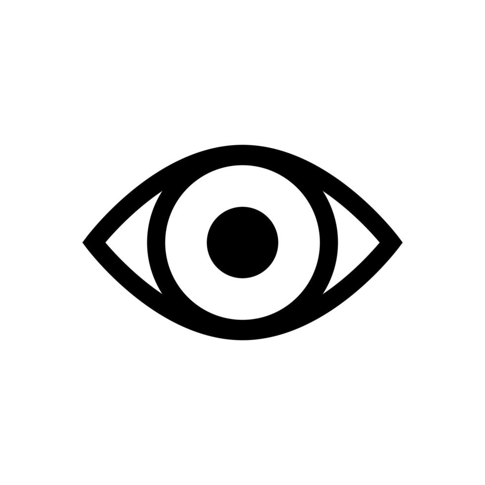 Linear eye icon. Bold line. Vector illustration