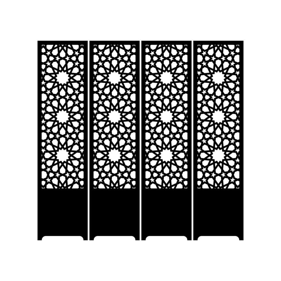 Silhouette of the eastern septum of black color on a white background. Vector illustration.