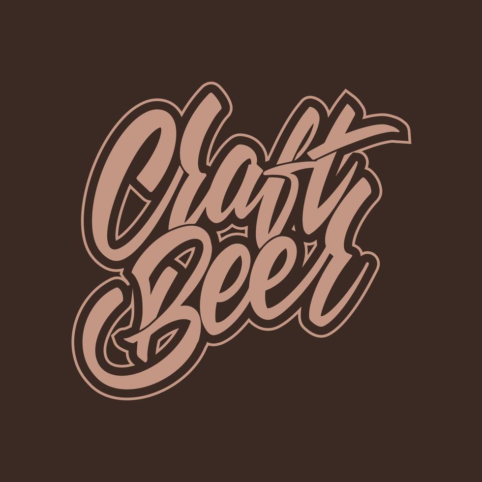 logo de cerveza artesanal en estilo vintage. para diseño de etiquetas, cervecería. ilustración vectorial vector