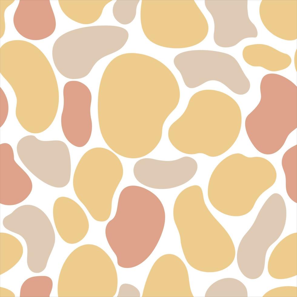 A pattern of amorphous smooth shapes in flat style for printing and design.Vector illustration. vector