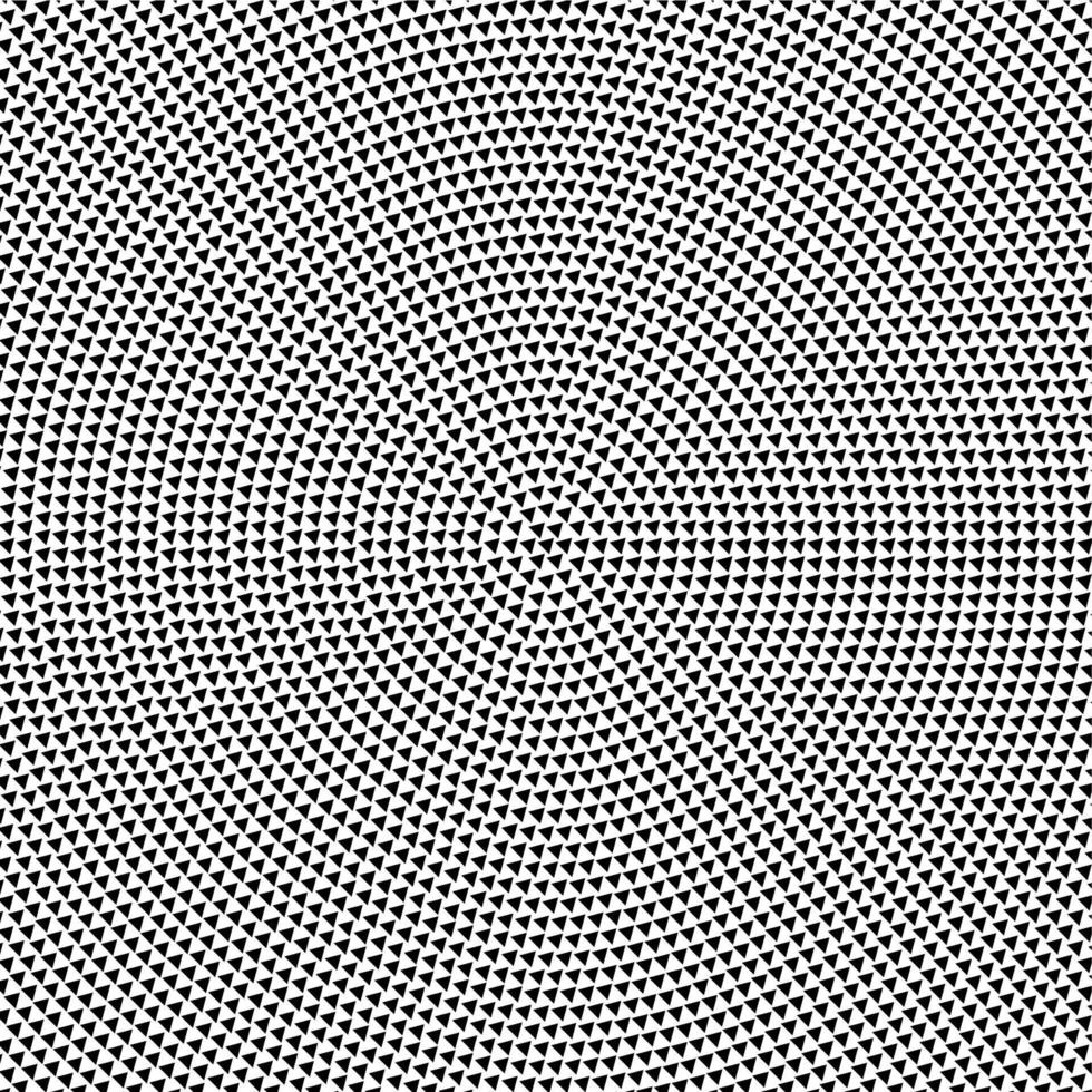 Vector radial halftone black background pattern of triangles