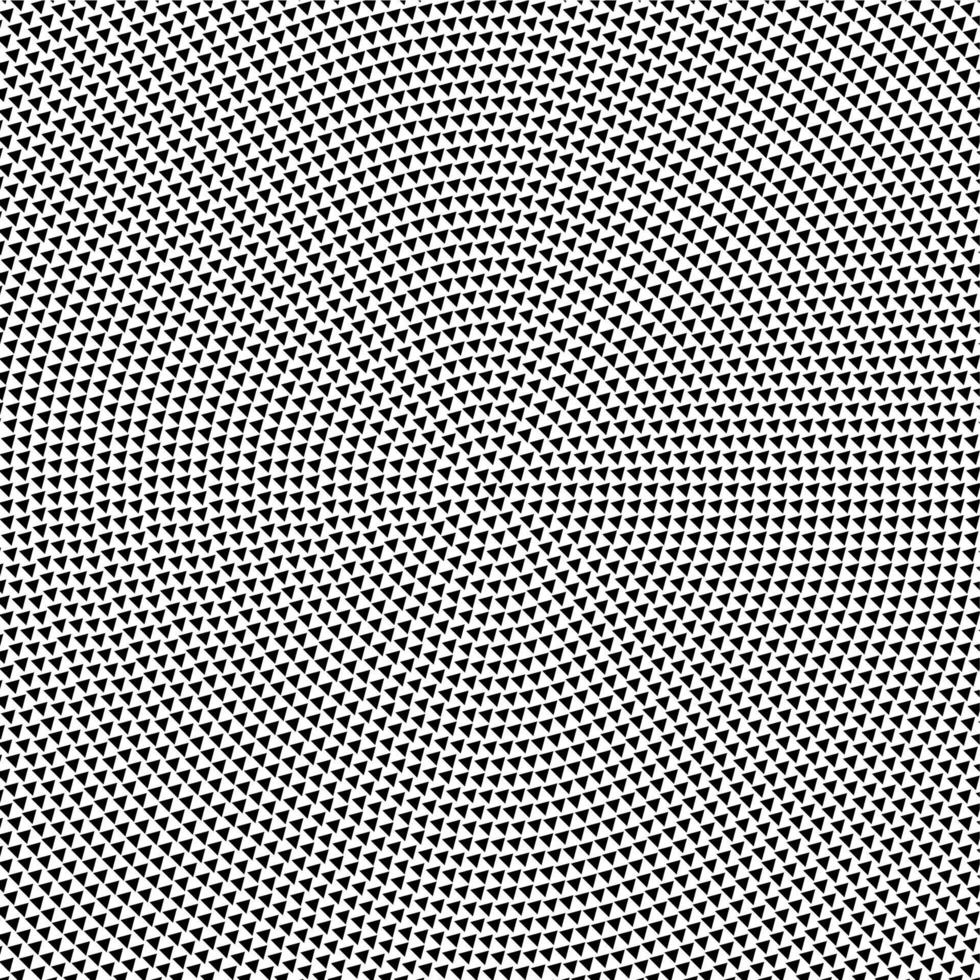 Vector radial halftone black background pattern of triangles