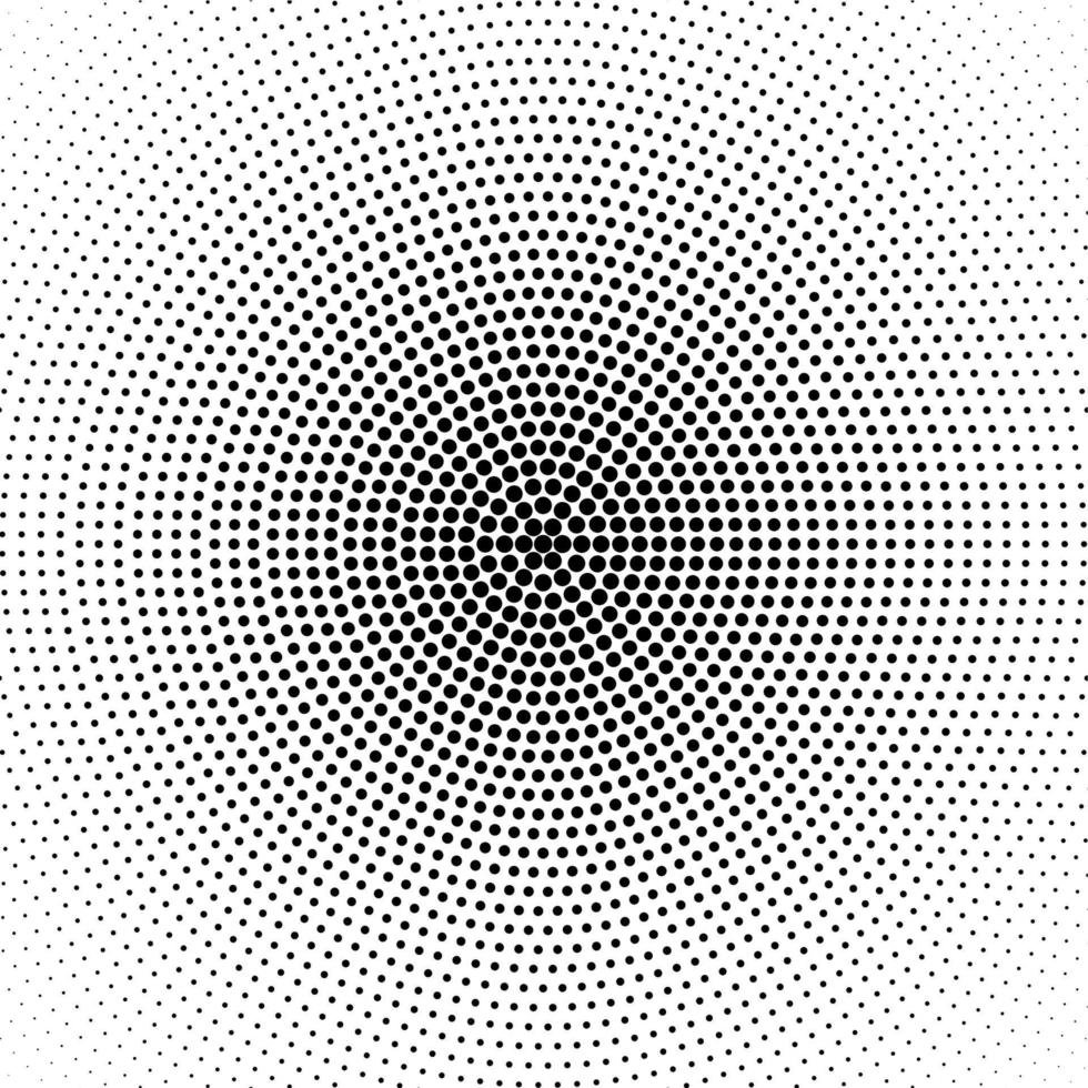 Vector radial halftone black background pattern