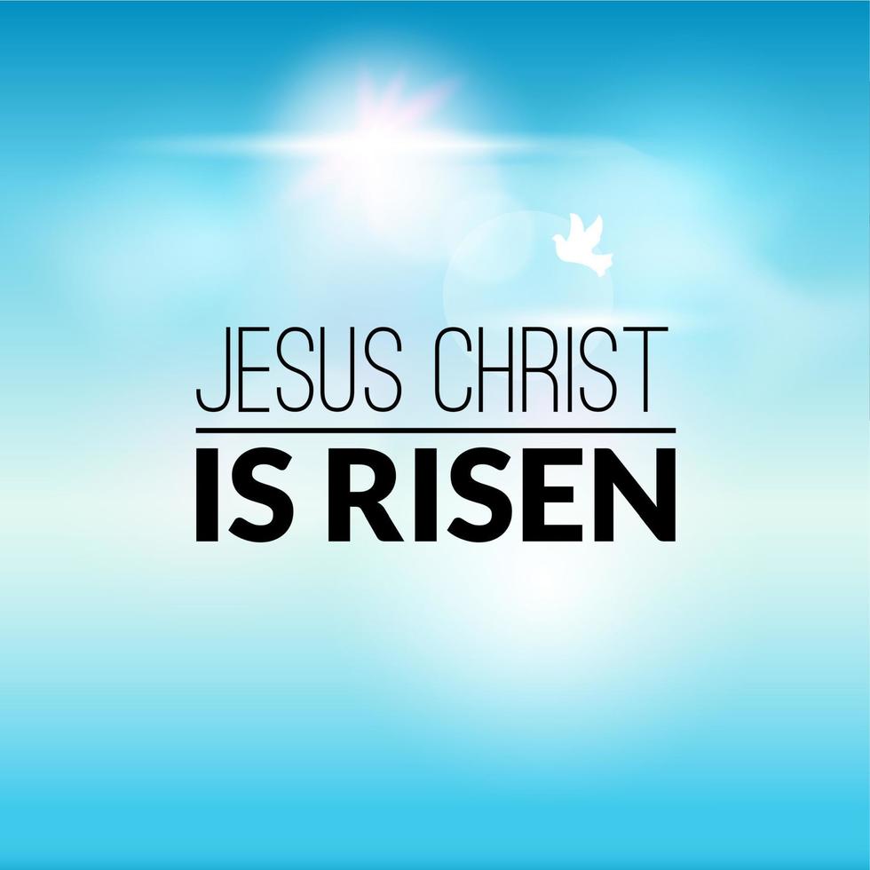Easter christian celebration Jesus Christ is risen vector background