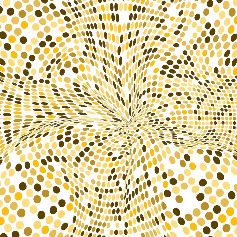 fondo de oro vectorial. concepto de mosaico dorado redondo vector