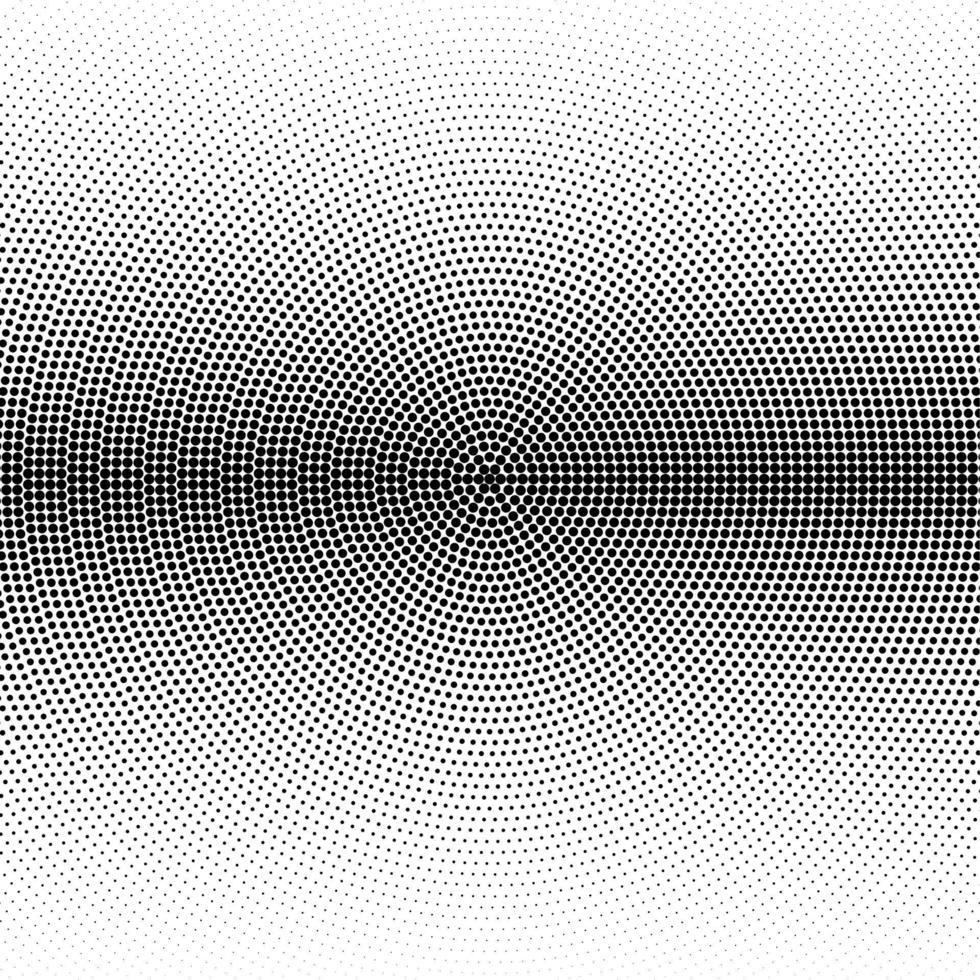 Vector radial halftone black background pattern