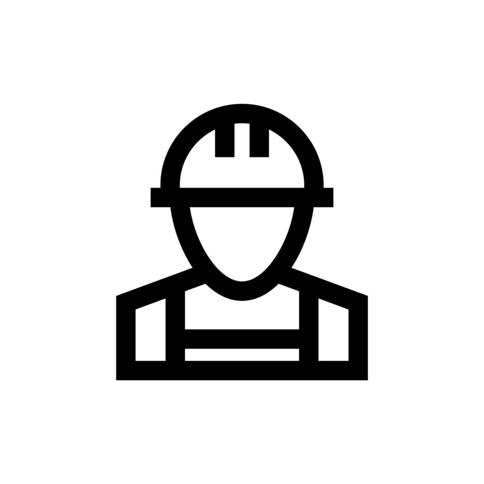 Outline icon. Builder logo. Vector illustration isolated on white