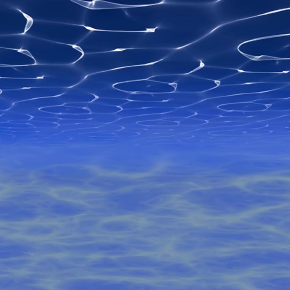 Vector underwater background illustration with water waves. Blue underworld realistic backdrop. Ocean or sea floor