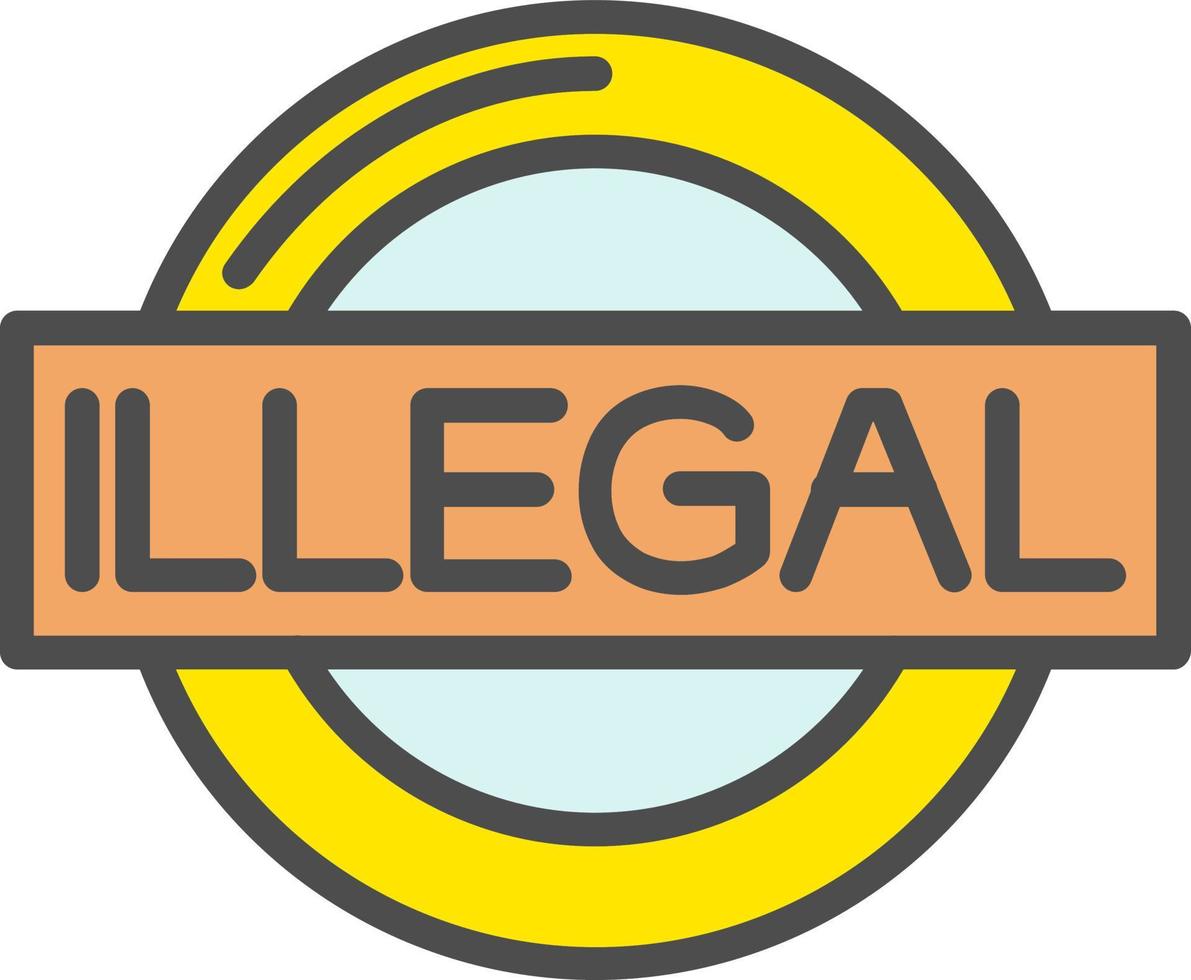 icono de vector ilegal