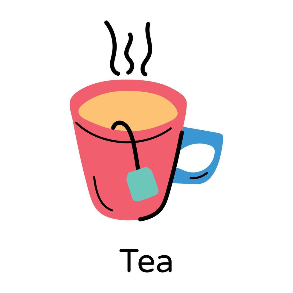 Trendy Tea Concepts vector