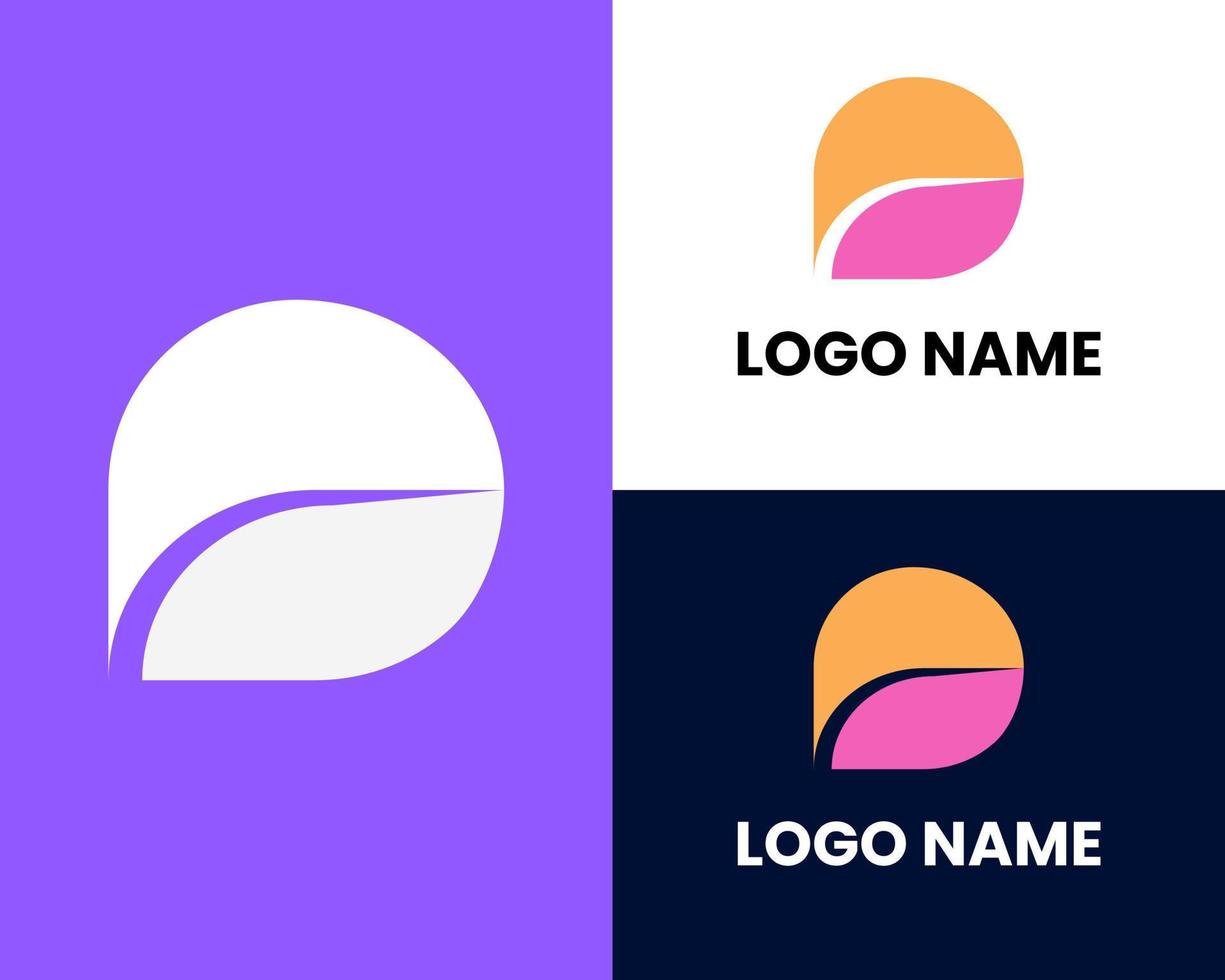 letter P logo vector, alphabet logo template vector