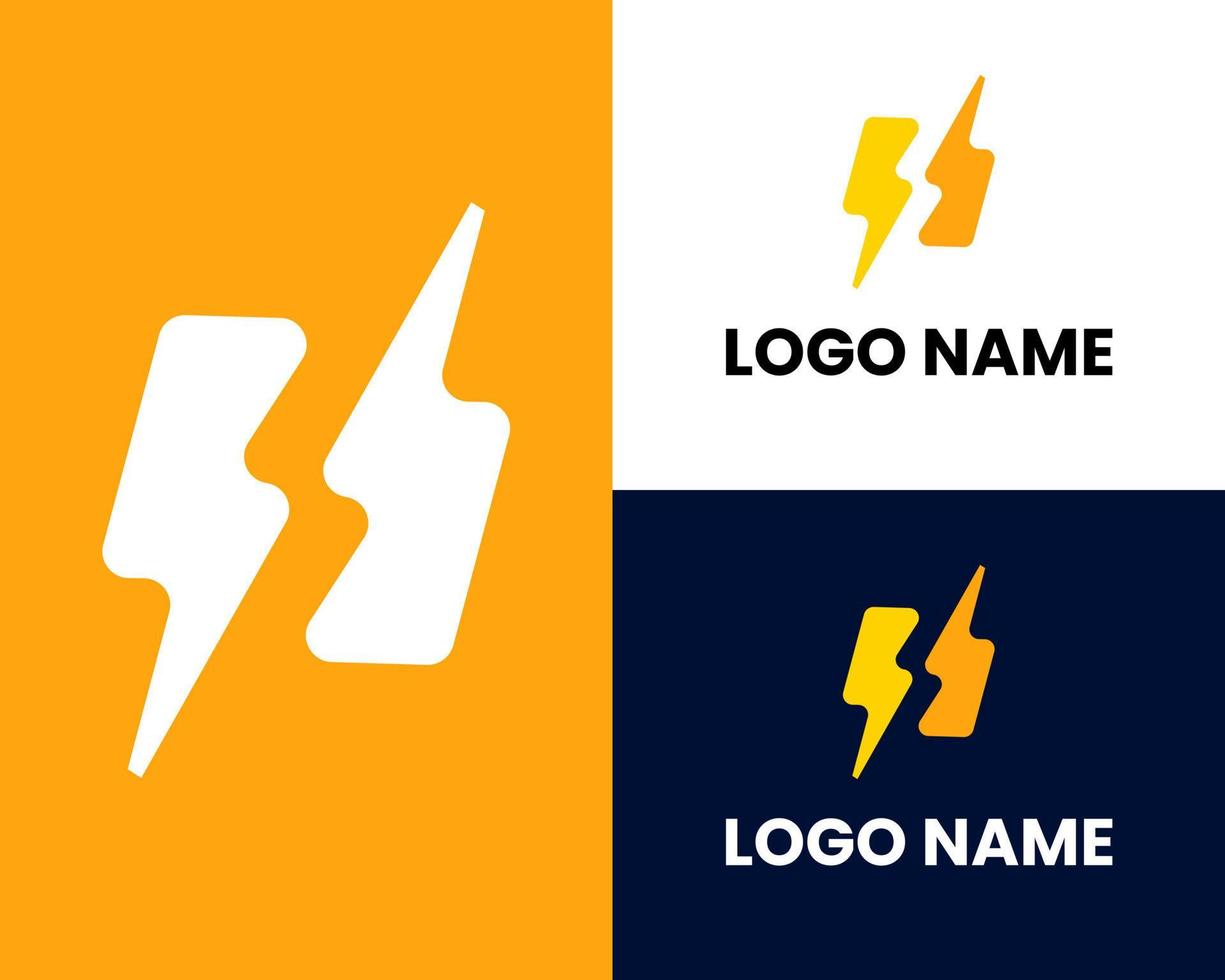 icono de flash trueno perno letra s logo eléctrico. elementos de plantilla de diseño de logotipo de vector plano