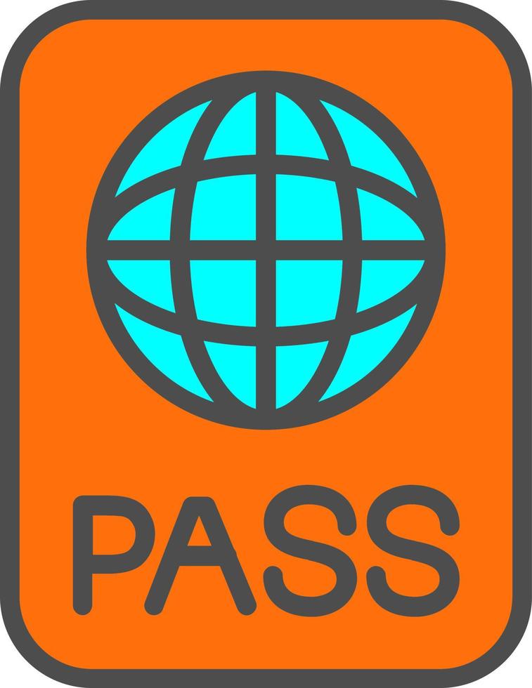 icono de vector de pasaporte