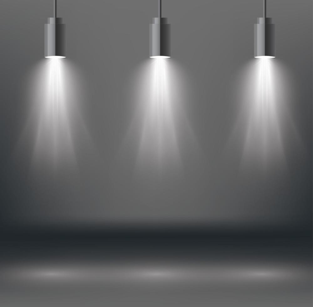 Scene Illumination Effects with Spotlight. vector