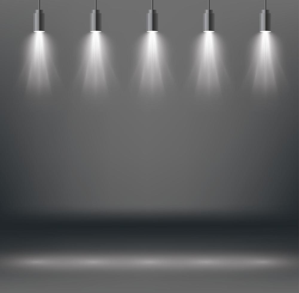 Scene Illumination Effects with Spotlight. vector