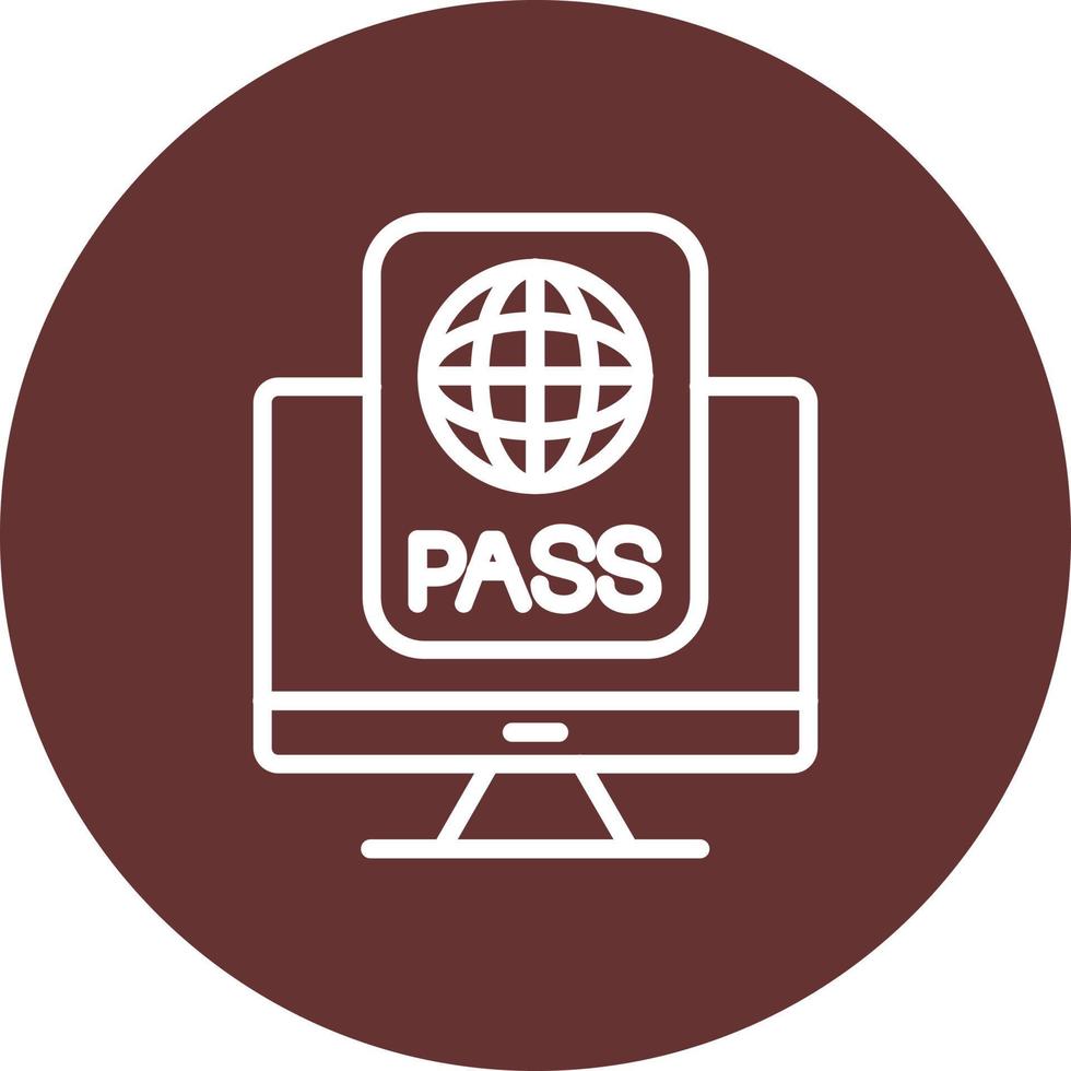 E - Passport Vector Icon