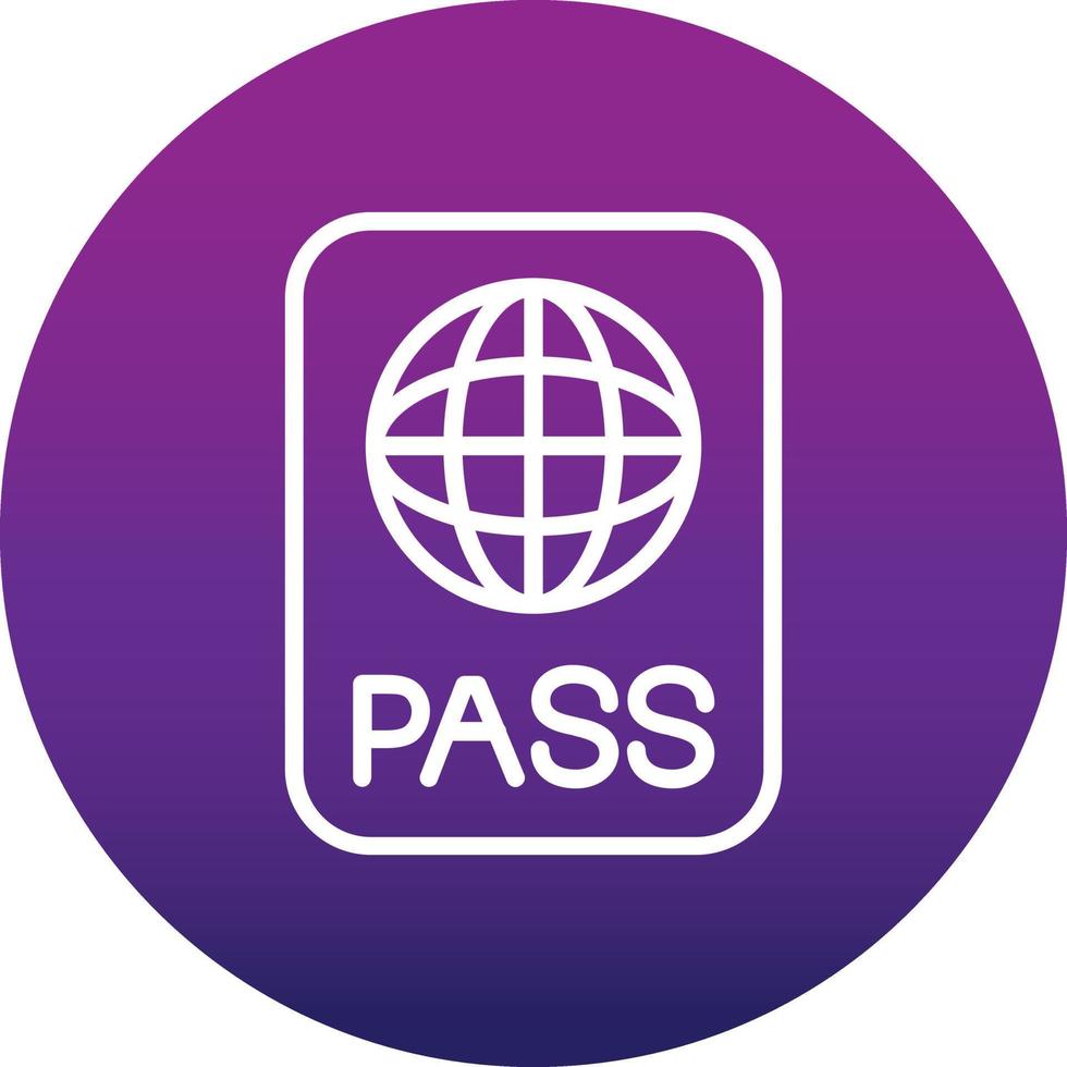 icono de vector de pasaporte